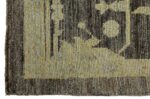 Corner Of Large Green Modern Oushak Rug 60381 by Nazmiyal NYC