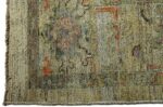 Corner Of Soft Green Modern Turkish Oushak Rug 60385 by Nazmiyal NYC