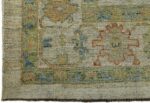 Corner Of Soft Green Modern Turkish Oushak Rug 60392 by Nazmiyal NYC