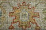 Detail Soft Green Modern Turkish Oushak Rug 60392 by Nazmiyal NYC