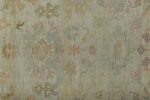 Details Soft Green Modern Turkish Oushak Rug 60385 by Nazmiyal NYC