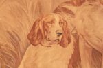 Dog Face Of Antique French Tapestry Dog Rug 2069 by Nazmiyal NYC