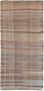 Earth Tone Vintage Persian Kilim Runner Rug 60362 by Nazmiyal NYC