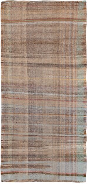 Earth Tone Vintage Persian Kilim Runner Rug 60362 by Nazmiyal NYC