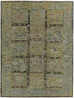 Garden Design Modern Turkish Oushak Rug 60389 by Nazmiyal NYC