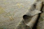 Pile Of Green Earth Tone Modern Turkish Oushak Rug 60383 by Nazmiyal NYC
