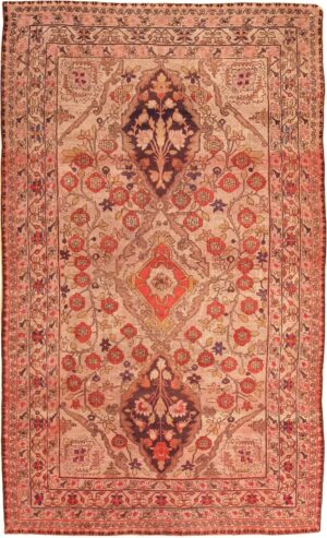 Small Scatter Size Antique Persian Kerman Lavar Rug #2197 by Nazmiyal Antique Rugs