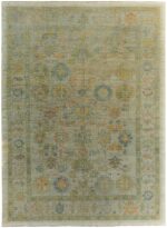 Soft Green Modern Turkish Oushak Rug 60392 by Nazmiyal NYC