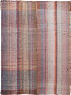 Striped Decorative Vintage Persian Kilim Rug 60368 by Nazmiyal NYC