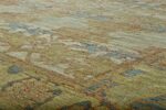 Texture Of Arts and Crafts Decorative Modern Turkish Oushak Rug 60386 by Nazmiyal NYC