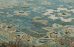 Texture Of Blue Modern Turkish Oushak Rug 60384 by Nazmiyal NYC