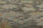 Texture Of Brown Green Modern Turkish Oushak Rug 60387 by Nazmiyal NYC