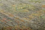 Texture Of Green Earth Tone Modern Turkish Oushak Rug 60383 by Nazmiyal NYC