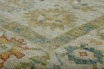 Texture Of Soft Green Modern Turkish Oushak Rug 60392 by Nazmiyal NYC