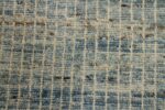 Texture Of Soft Ivory and Light Blue Modern Moroccan Style Runner Rug 60327 by Nazmiyal NYC