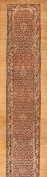Tribal Antique Persian Camel Hair Serab Runner Rug #42392 by Nazmiyal Antique Rugs