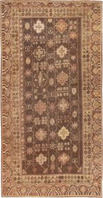 Tribal Brown Antique Khotan Rug #44546 by Nazmiyal Antique Rugs