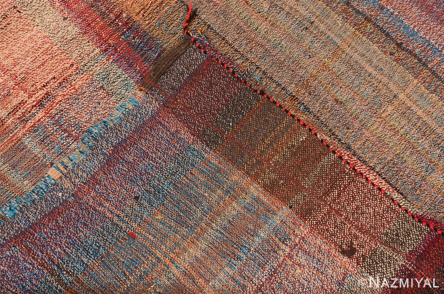 Weave Of Striped Decorative Vintage Persian Kilim Rug 60368 by Nazmiyal NYC
