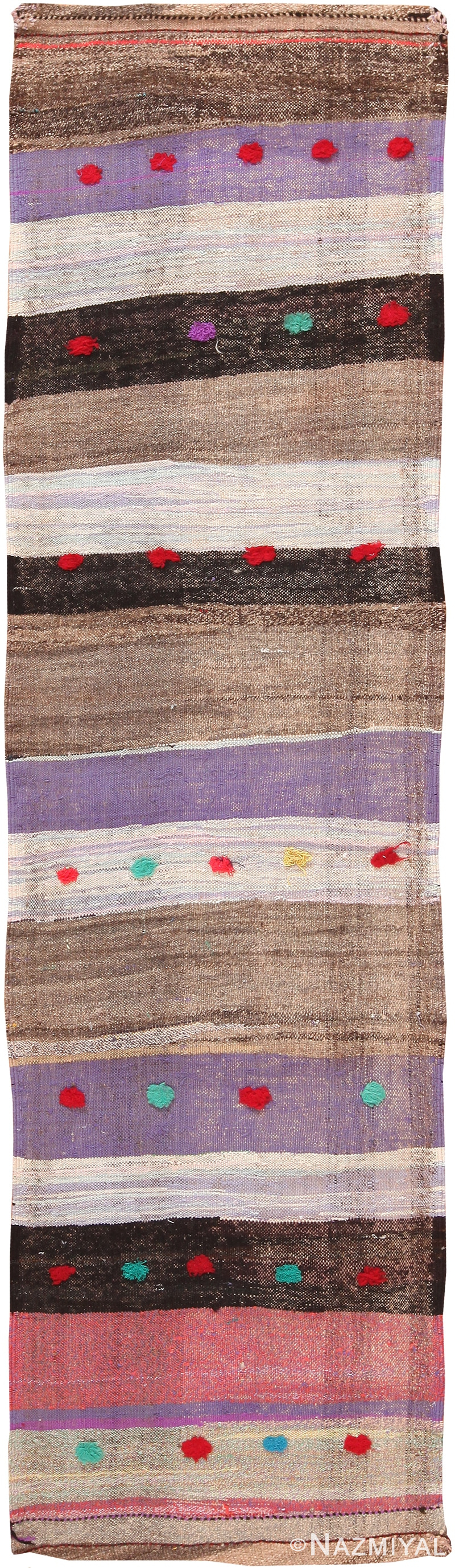 Colorful Vintage Persian Kilim Runner Rug 60369 by Nazmiyal NYC