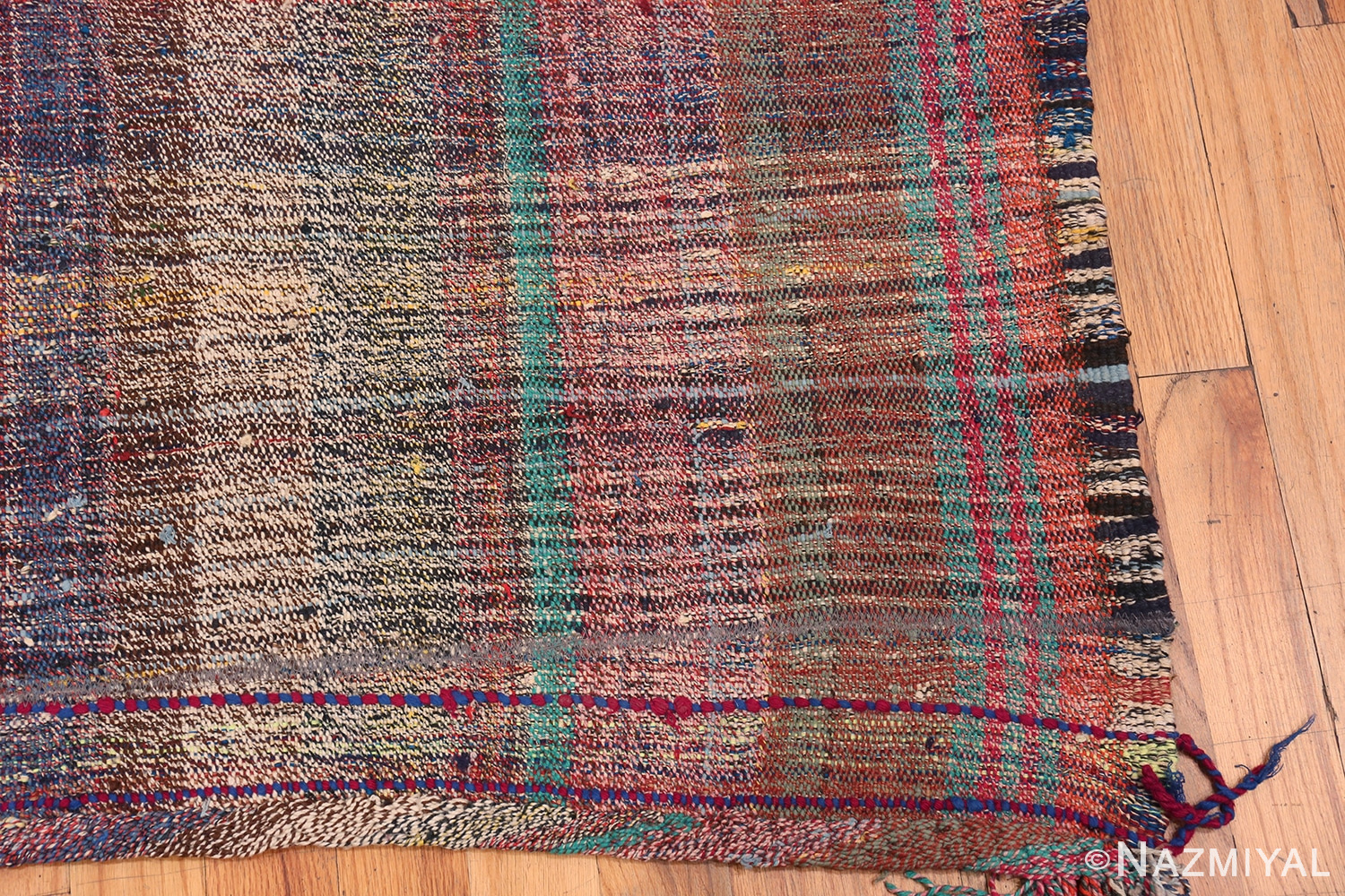 Corner Of Geometric Vintage Persian Kilim Rug 60373 by Nazmiyal NYC