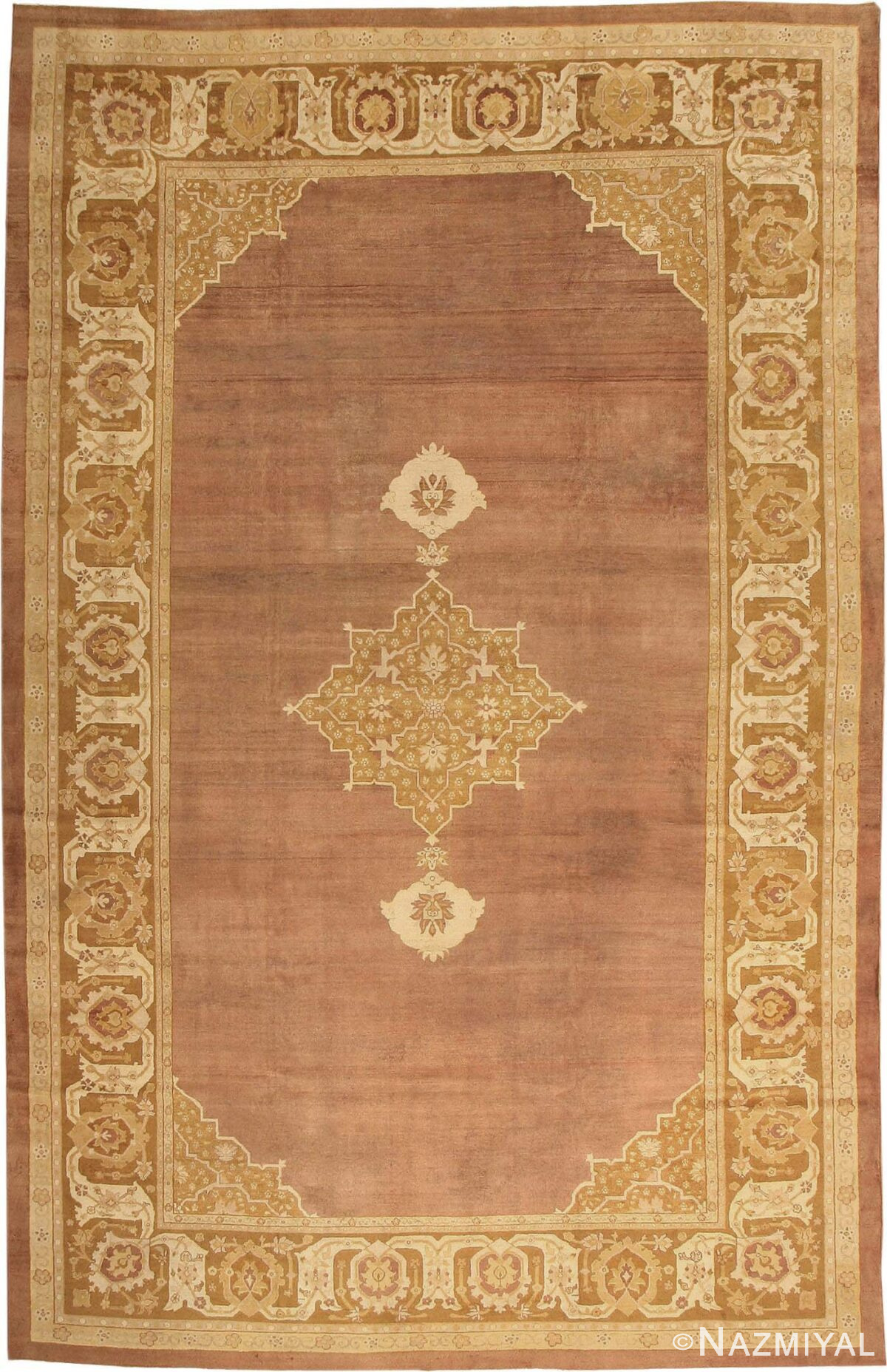 Large and Decorative Antique Indian Amritsar Rug #1950 by Nazmiyal Antique Rugs