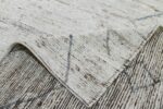 Weave Of Geometric Cream Modern Moroccan Style Afghan Rug 60123 by Nazmiyal NYC