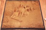 Whole View Of Antique French Tapestry Dog Rug 2069 by Nazmiyal NYC