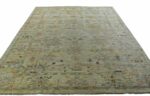 Whole View Of Soft Green Modern Turkish Oushak Rug 60385 by Nazmiyal NYC