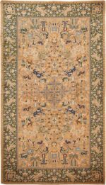 18th Century Antique Portuguese Needlepoint Arraiolos Rug 70644 by Nazmiyal NYC