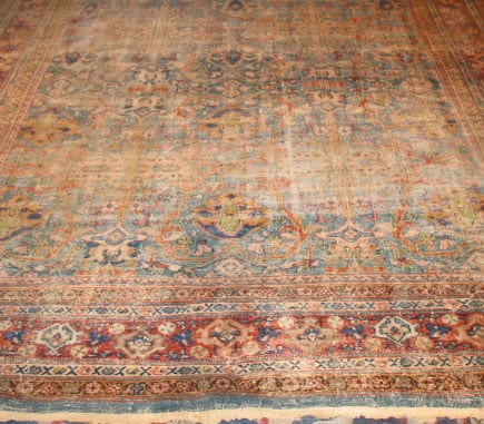 Antes Reparación Antigua Alfombra Antes Reparación Antigua Alfombra by Nazmiyal Antique Rugs