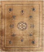 Decorative Light Green Antique Chinese Carpet 50096 by Nazmiyal NYC