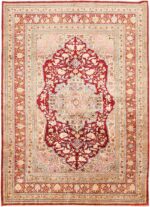 Antique Silk Persian Tabriz Rug 70767 by Nazmiyal NYC