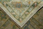 Back Of Light Green Floral Modern Turkish Oushak Rug 60408 by Nazmiyal NYC