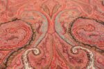 Blue Lines Of Square Antique Indian Shawl 46117 by Nazmiyal NYC