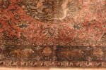 Border Of Antique Silk Persian Mythical Farahan Rug 70772 by Nazmiyal NYC