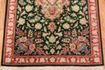 Bottom Of Vase Design Small Floral Vintage Persian Silk Qum Rug 70782 by Nazmiyal NYC