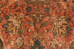 Close Up Antique Silk Persian Mythical Farahan Rug 70772 by Nazmiyal NYC