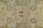 Close Up Floral Light Green Modern Turkish Oushak Carpet 60414 by Nazmiyal NYC