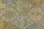 Close Up Garden Design Floral Modern Turkish Oushak Rug 60411 by Nazmiyal NYC