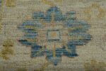 Close Up Green Floral Modern Turkish Oushak Runner Rug 60397 by Nazmiyal NYC