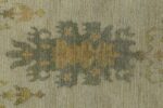 Close Up Large Modern Floral Tuskish Oushak Rug 60398 by Nazmiyal NYC