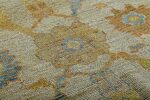 Close Up Modern Turkish Oushak Room Size Rug 60401 by Nazmiyal NYC