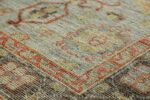 Close Up Small Size Contemporary Modern Turkish Oushak Rug 60415 by Nazmiyal NYC