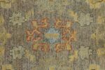 Close Up Soft Modern Turkish Oushak Area Rug 60413 by Nazmiyal NYC