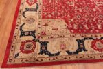 Corner Of Antique Indian Agra Medallion Rug 70775 by Nazmiyal NYC