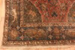 Corner Of Antique Silk Persian Mythical Farahan Rug 70772 by Nazmiyal NYC