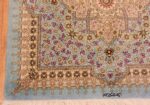 Corner Of Square Silk Vintage Persian Qum Rug 70793 by Nazmiyal NYC