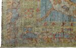 Corner Of Decorative Garden Design Green Modern Turkish Oushak Runner Rug 60399 by Nazmiyal NYC