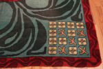 Corner Of Geometric Antique French Art Deco Rug 70735 by Nazmiyal NYC