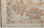 Corner Of Ivory Background Modern Turkish Oushak Rug 60406 by Nazmiyal NYC